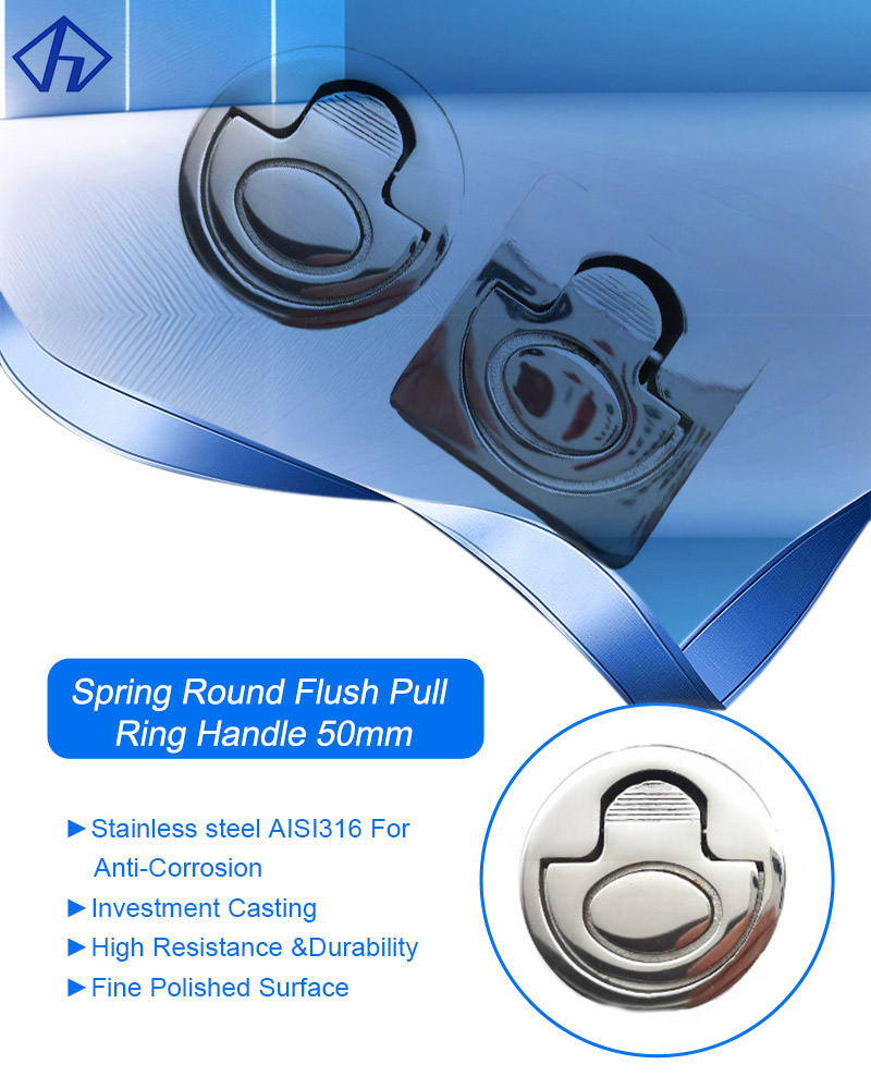 Spring Flush Pull Ring Handle 50mm