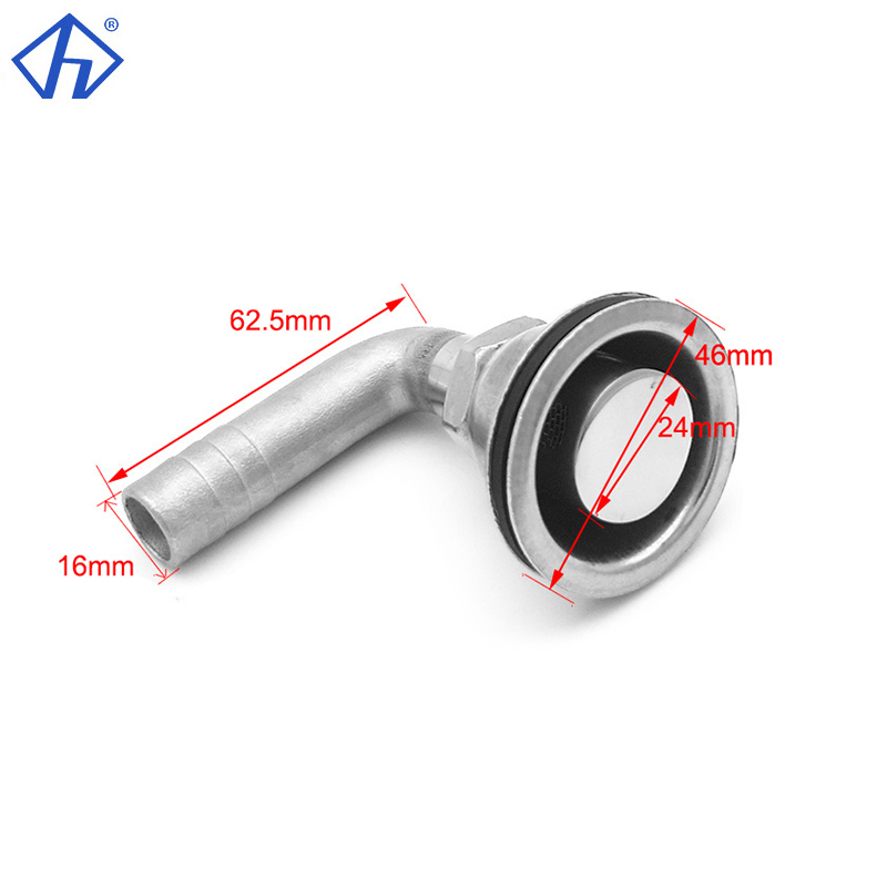 Stainless Steel 90 Degree Elbow Tank Vent Marine Flush Mount Fuel Gas Tank Vent For Boat-size