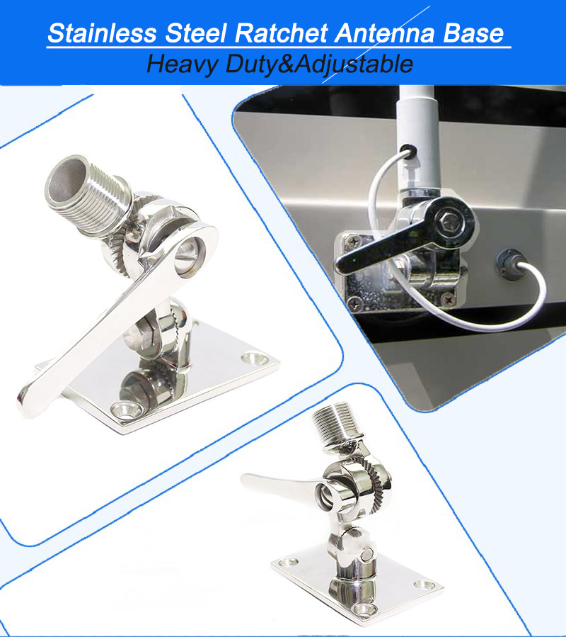 Stainless Steel Boat Ratchet Atenna Mount