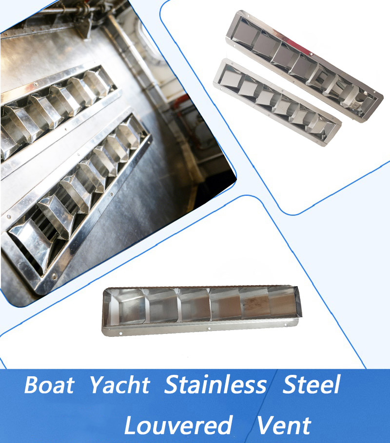 Stainless Steel Boat Slots Ventilation Louvered Vent Louvered Ventilator For Yacht