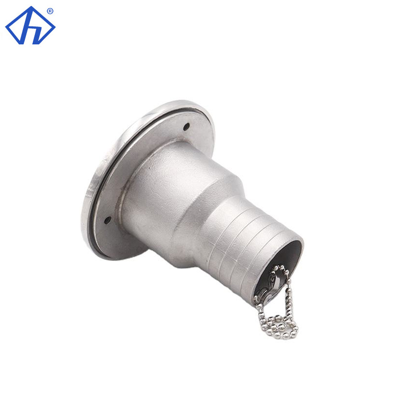 Stainless Steel Deck Filler Drain Plug Straight Fuel Water Deck Fill For Boat