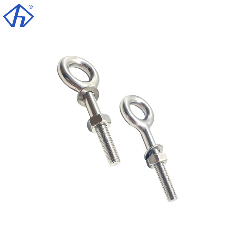 Stainless Steel Eye Bolt Long Eye Bolt With Full Nuts And Washer