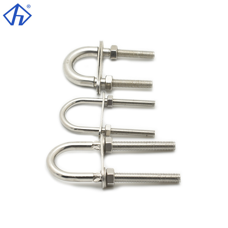 Stainless Steel Marine Boat Bow & Stern Eyes Tie Down U Shape Bolt