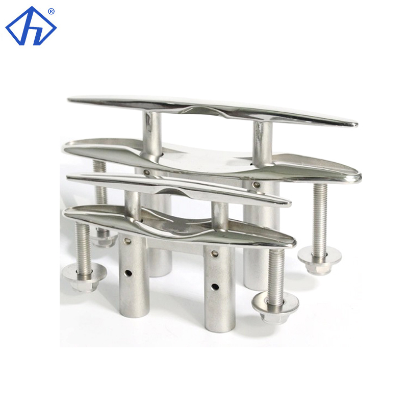 Stainless Steel Pull-Up Cleats For Boat Deck Flush Mount Pop-Up Cleats
