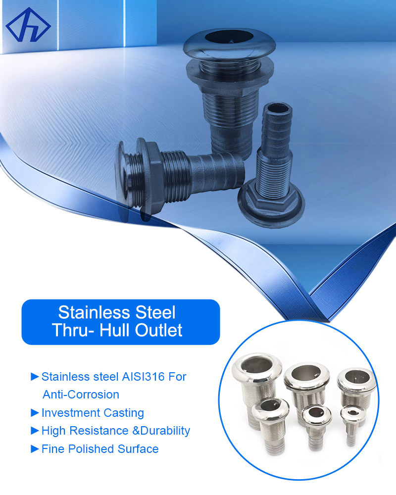 Stainless Steel Thru- Hull yacht fittings