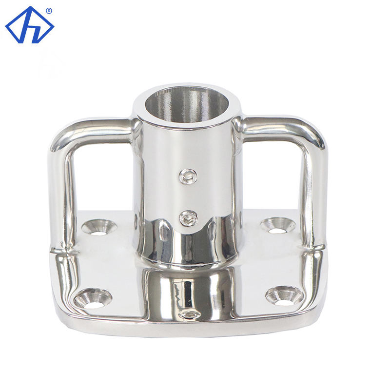 Stainless Yacht Flag Pole Bracket Base