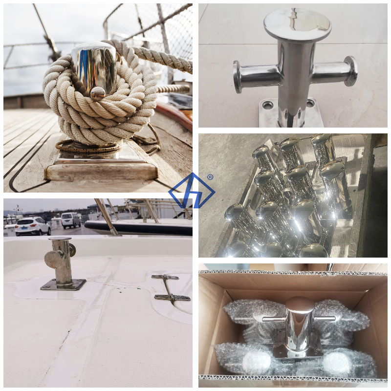 cross bollard cleat-installation