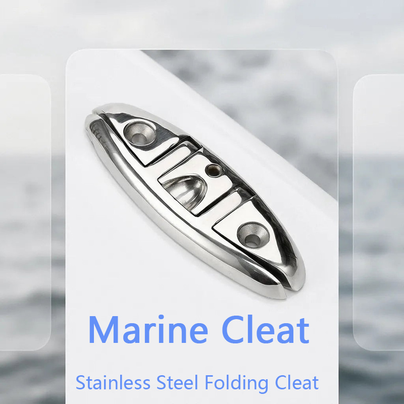 Hiever Deck Cleat Stainless Steel Oval Folding Cleat Mooring Dock Cleat